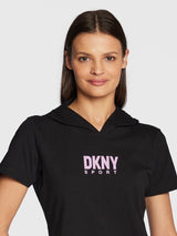 Vestido con Capucha y Logo DKNY