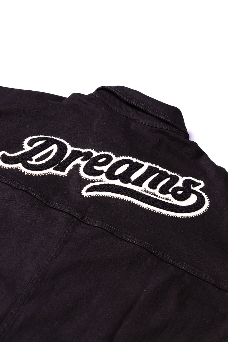 DREAMS OVERSIZE BLACK DENIM JACKET