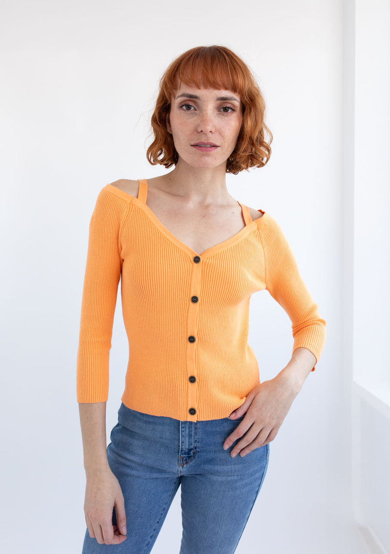 Blusa Tejido Cuello V