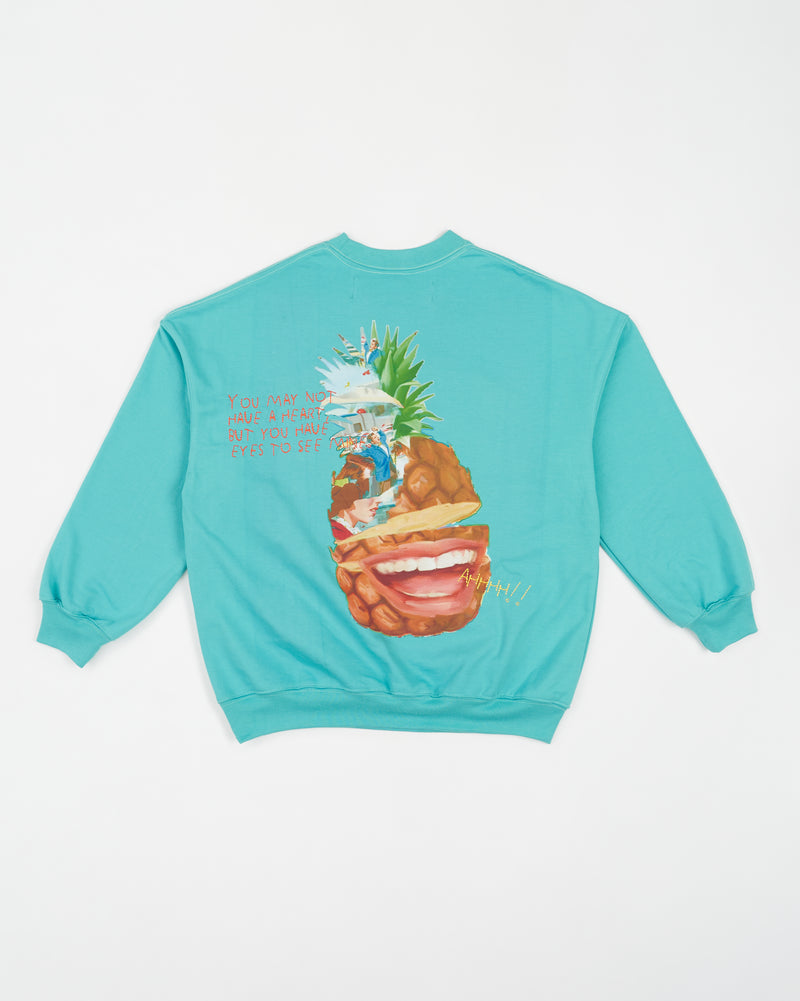 CREWNECK AQUA VANDAL FRUIT CLUB