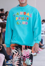 CREWNECK AQUA VANDAL FRUIT CLUB